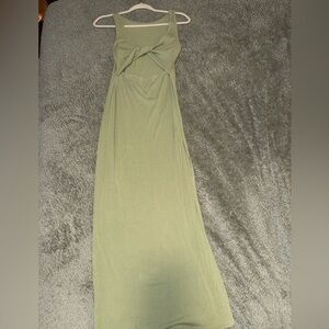 l*space Olive Green Maxi Dress with Twist Front